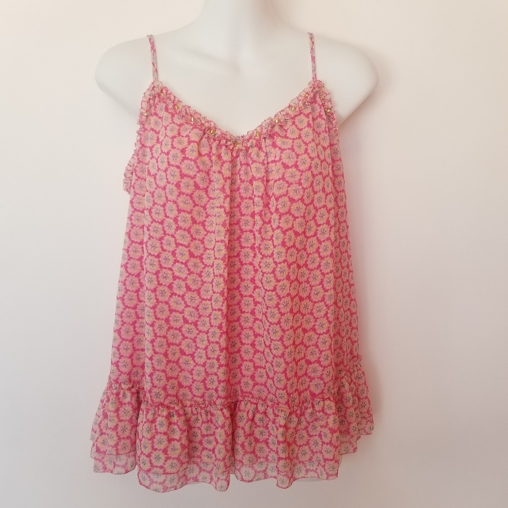 Juicy Couture Silk Spaghetti Strap Blouse